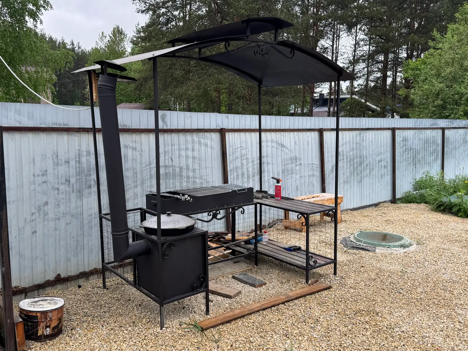 Мангальная зона в загородном доме